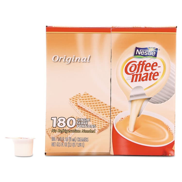 NESTLE Liquid Coffee Creamer, Original, 0.38 oz Mini Cups, 180/Carton (NES753032) thumbnail 2