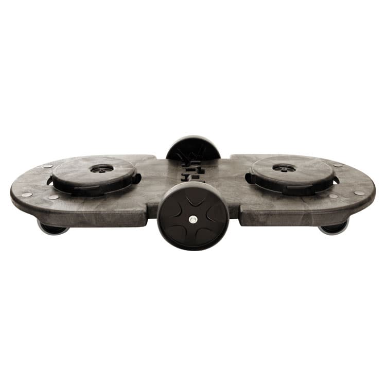 RUBBERMAID COMMERCIAL PROD. BRUTE Tandem Dolly, Two-Container, 300 lb Capacity, 20.25w x 45d x 8h, Black (RCP264600BLA)