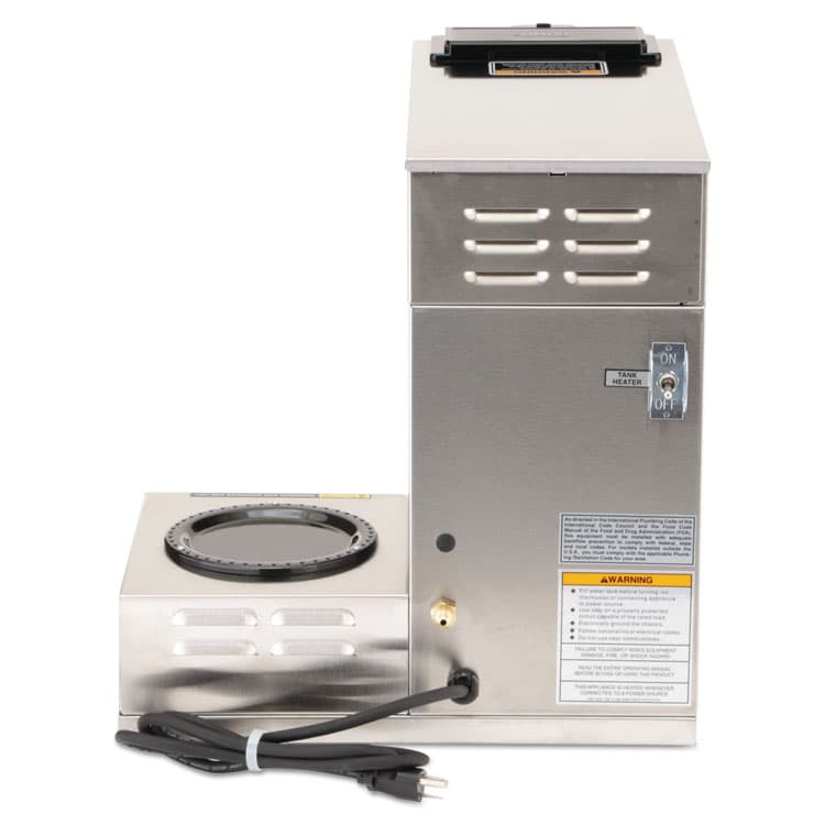 BUNN-O-MATIC CWTF-3 Three Burner Automatic Coffee Brewer, 12-Cup, Black/Stainless Steel (BUNCWTF153LP) thumbnail 4