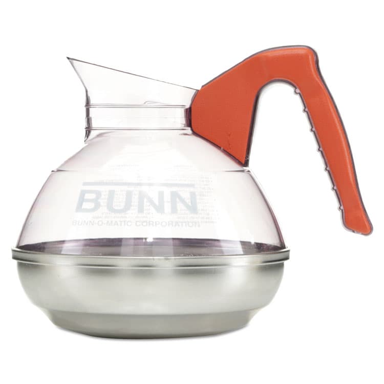 BUNN-O-MATIC Easy Pour Decanter, 64 oz, Orange Handle (BUN6101) thumbnail 4