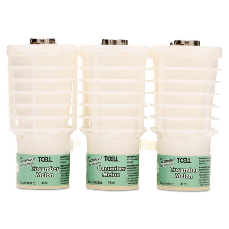 RUBBERMAID COMMERCIAL PROD. TCell Microtrans Odor Neutralizer Refill, Cucumber Melon, 1.62 oz, 6/Carton (RCP402470)