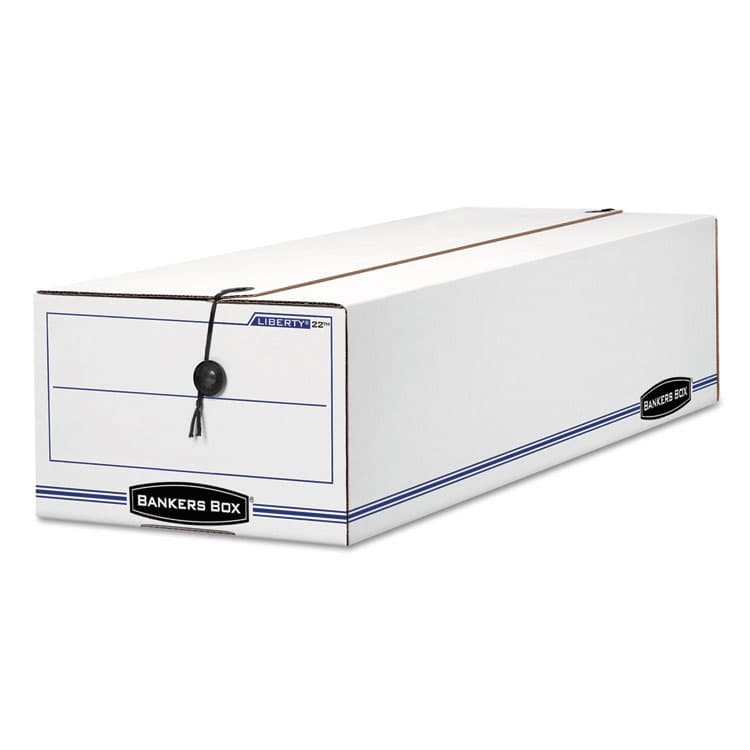 FELLOWES MFG. CO. LIBERTY Check and Form Boxes, 9.75" x 23.75" x 6.25", White/Blue, 12/Carton (FEL00022)