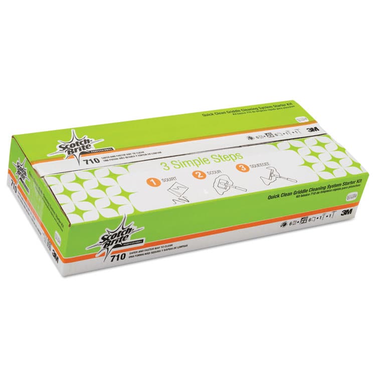 3M/COMMERCIAL TAPE DIV. Quick Clean Griddle Cleaning System Starter Kit, 4 x 5.24, Orange (MMM85793) thumbnail 2