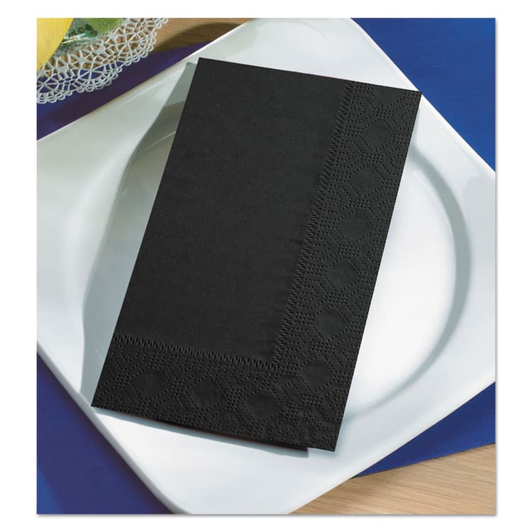 HOFFMASTER Dinner Napkins, 2-Ply, 15 x 17, Black, 1,000/Carton (HFM180513) thumbnail 3