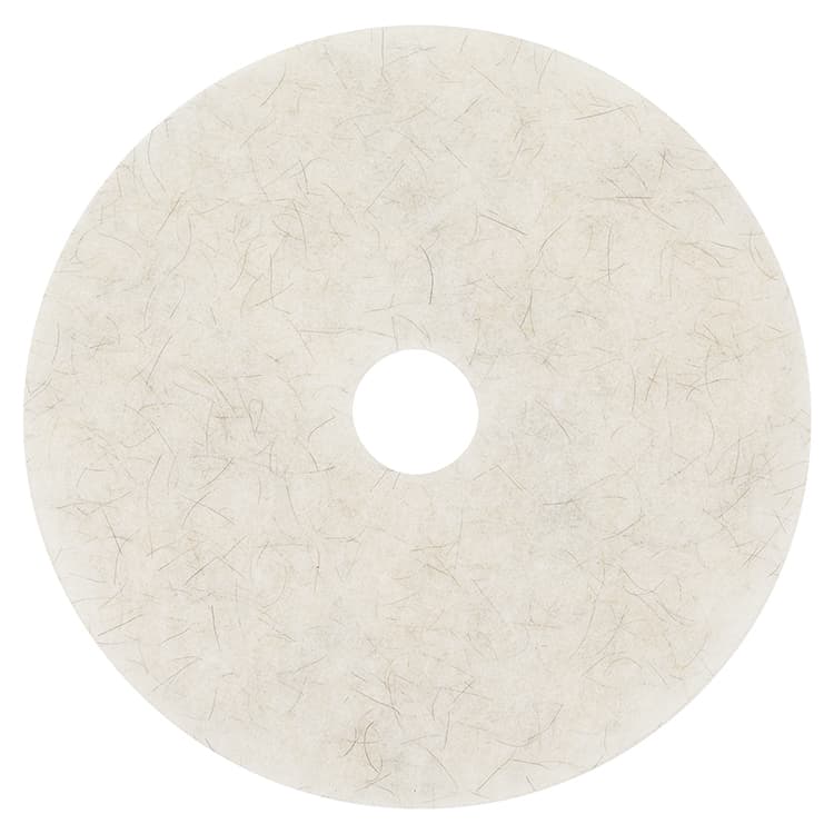 3M/COMMERCIAL TAPE DIV. Ultra High-Speed Natural Blend Floor Burnishing Pads 3300, 19" Diameter, White, 5/Carton (MMM18209)