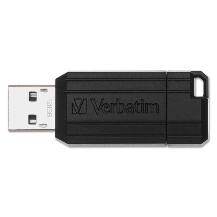 VERBATIM CORPORATION PinStripe USB 2.0 Flash Drive, 16 GB, Black (VER49063) thumbnail 3