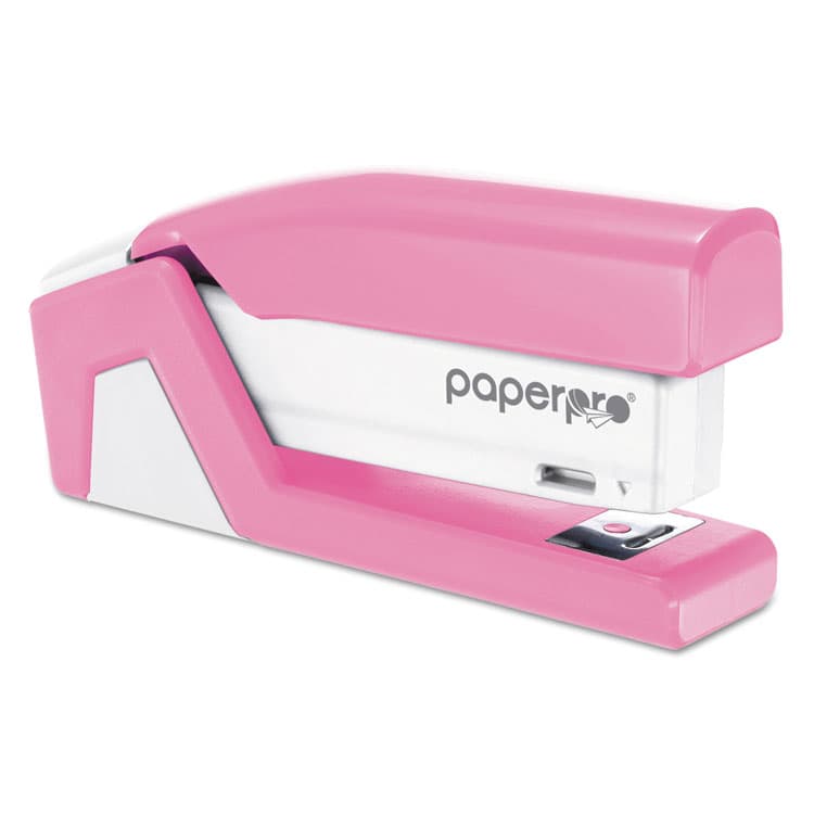 STANLEY BOSTITCH InCourage Spring-Powered Compact Stapler, 20-Sheet Capacity, Pink/Gray (ACI1588) thumbnail 2