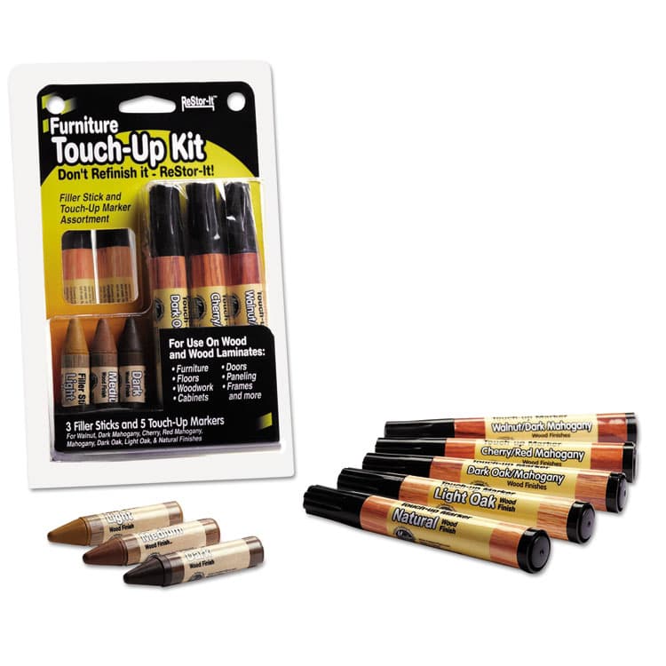 MASTER CASTER COMPANY ReStor-It Furniture Touch-Up Kit with (5) Woodgrain Markers, (3) Filler Sticks, 4.25 x 0.38 x 6.75 (MAS18000) thumbnail 4