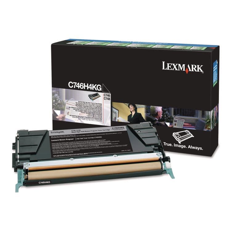 LEXMARK INT'L, . C746H4KG Return Program High-Yield Toner, 12,000 Page-Yield, Black, TAA Compliant (LEXC746H4KG)