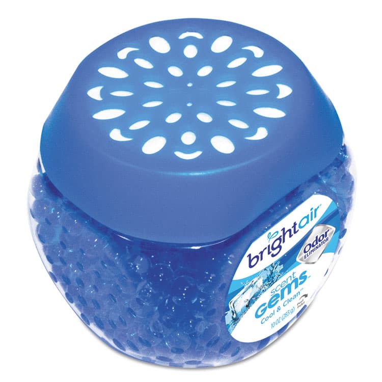 BRIGHT AIR Scent Gems Odor Eliminator, Cool and Clean, Blue, 10 oz Jar (BRI900228) thumbnail 2