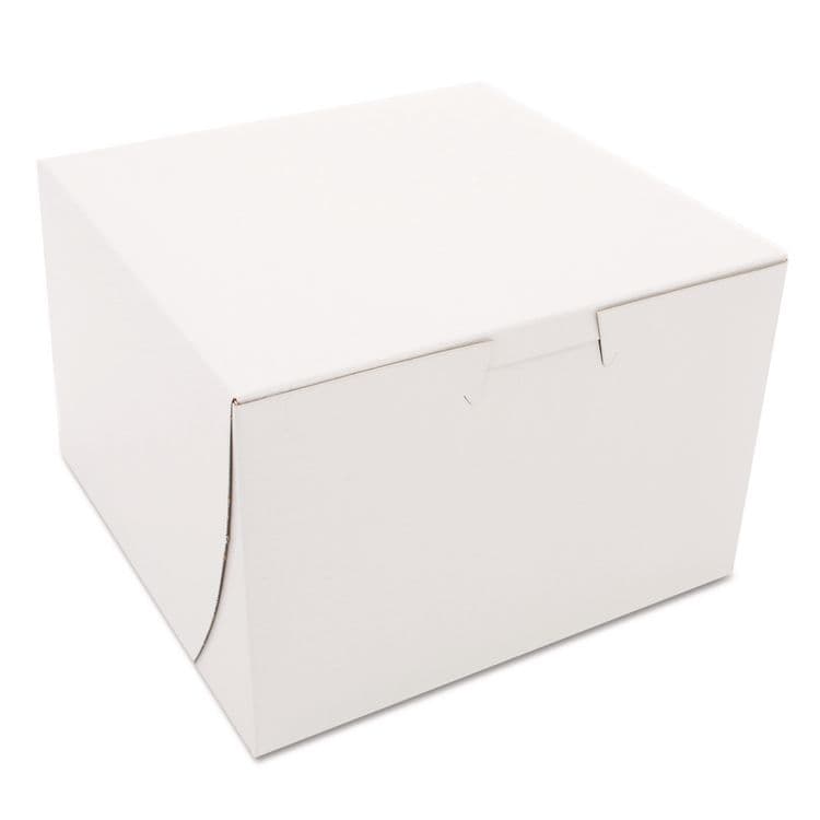 SOUTHERN CHAMPION TRAY White One-Piece Non-Window Bakery Boxes, 6 x 6 x 4, White, Paper, 250/Bundle (SCH0909)