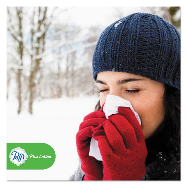 PROCTER & GAMBLE Plus Lotion Facial Tissue, 2-Ply, White, 124 Sheets/Box, 6 Boxes/Pack, 4 Packs/Carton (PGC39383) thumbnail 4