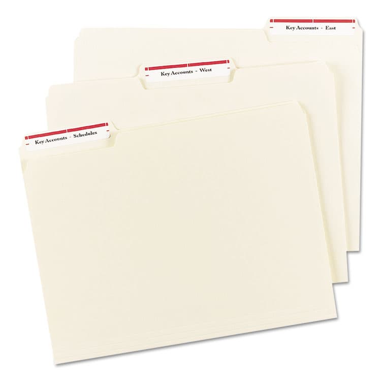 AVERY PRODUCTS CORPORATION Permanent TrueBlock File Folder Labels with Sure Feed Technology, 0.66: x 3.44", White, 30/Sheet, 50 Sheets/Box (AVE5066) thumbnail 3