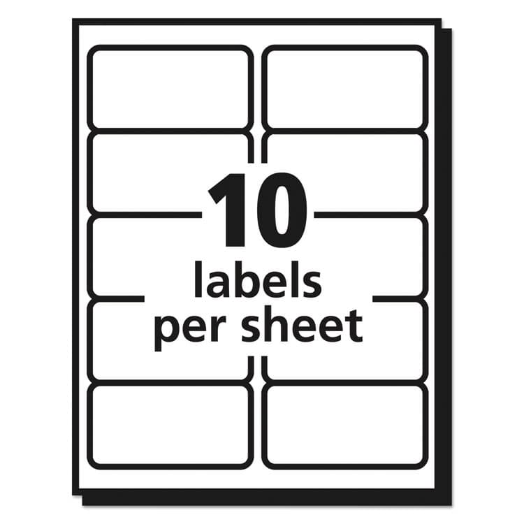 AVERY PRODUCTS CORPORATION Matte Clear Easy Peel Mailing Labels w/ Sure Feed Technology, Inkjet Printers, 2 x 4, Clear, 10/Sheet, 10 Sheets/Pack (AVE18663) thumbnail 4