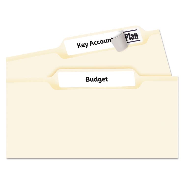 AVERY PRODUCTS CORPORATION Permanent TrueBlock File Folder Labels with Sure-Feed Technology, 0.66 x 3.44, White, 30/Sheet, 50 Sheets/Box (AVE5366) thumbnail 3