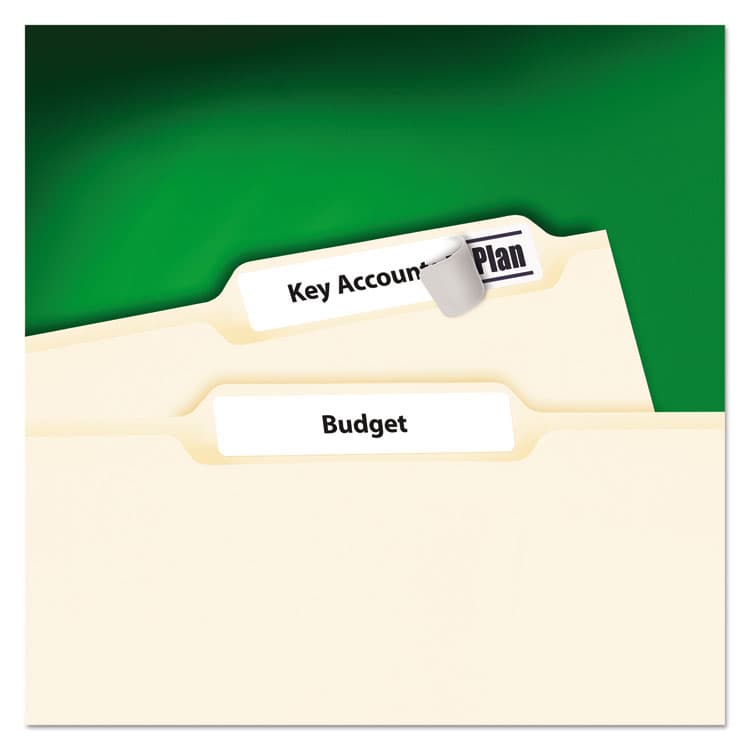 AVERY PRODUCTS CORPORATION Permanent TrueBlock File Folder Labels with Sure Feed Technology, 0.66 x 3.44, White, 30/Sheet, 25 Sheets/Pack (AVE8366) thumbnail 3