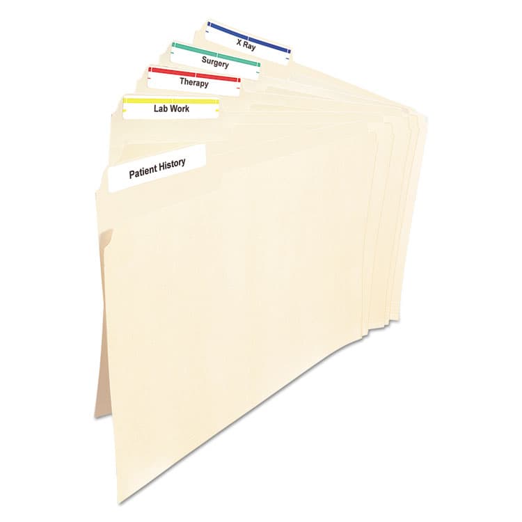 AVERY PRODUCTS CORPORATION Permanent TrueBlock File Folder Label with Sure-Feed Technology, 0.66" x 3.44", White, 30/Sheet, 25 Sheets/Pack (AVE5266) thumbnail 3