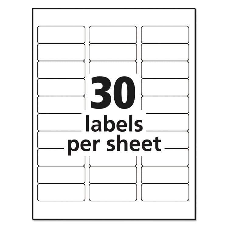 AVERY PRODUCTS CORPORATION Matte Clear Easy Peel Mailing Labels w/ Sure Feed Technology, Inkjet Printers, 1 x 2.63, Clear, 30/Sheet, 10 Sheets/Pack (AVE18660) thumbnail 4