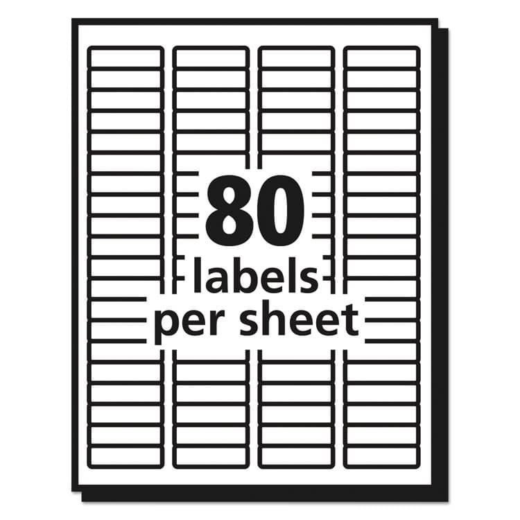 AVERY PRODUCTS CORPORATION Matte Clear Easy Peel Mailing Labels w/ Sure Feed Technology, Inkjet Printers, 0.5 x 1.75, Clear, 80/Sheet, 10 Sheets/Pack (AVE18667) thumbnail 4