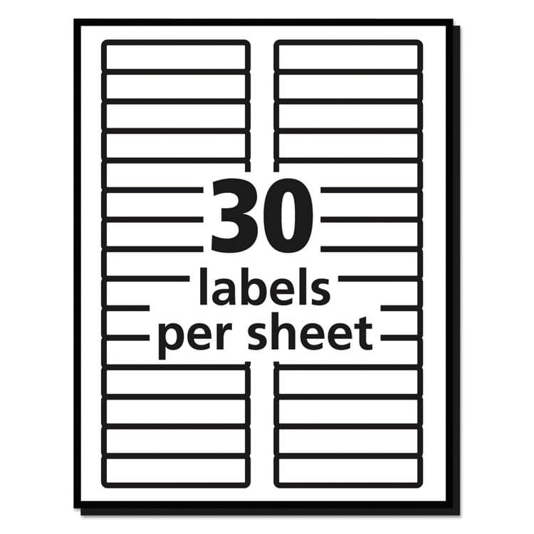 AVERY PRODUCTS CORPORATION Removable File Folder Label with Sure-Feed Technology, 0.66 x 3.44, White, 30/Sheet, 25 Sheets/Pack (AVE8066) thumbnail 4