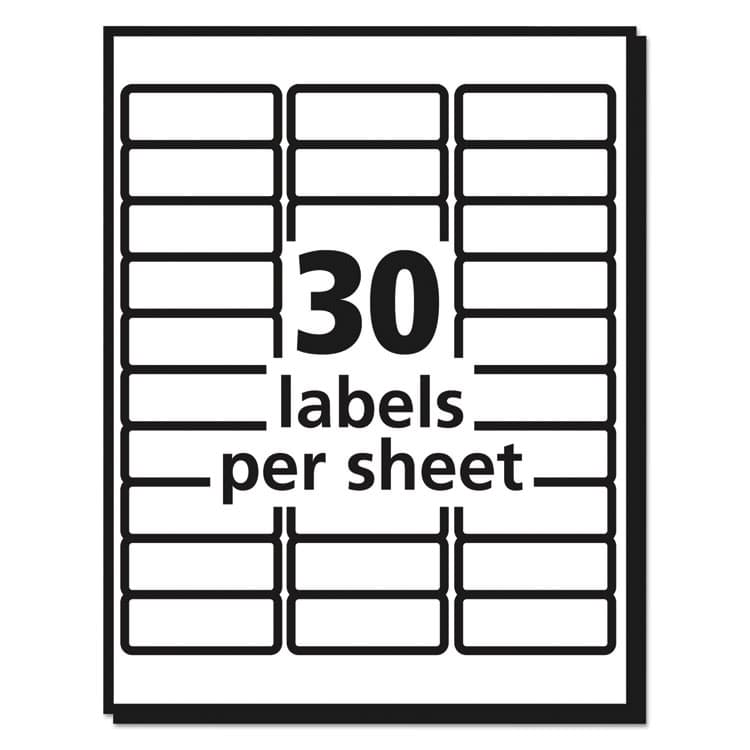 AVERY PRODUCTS CORPORATION Matte Clear Easy Peel Mailing Labels w/ Sure Feed Technology, Inkjet Printers, 1 x 2.63, Clear, 30/Sheet, 25 Sheets/Pack (AVE8660) thumbnail 4