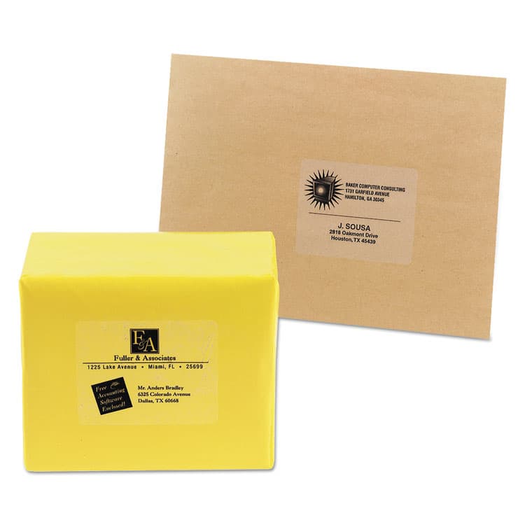 AVERY PRODUCTS CORPORATION Matte Clear Easy Peel Mailing Labels w/ Sure Feed Technology, Laser Printers, 3.33 x 4, Clear, 6/Sheet, 50 Sheets/Box (AVE5664) thumbnail 4