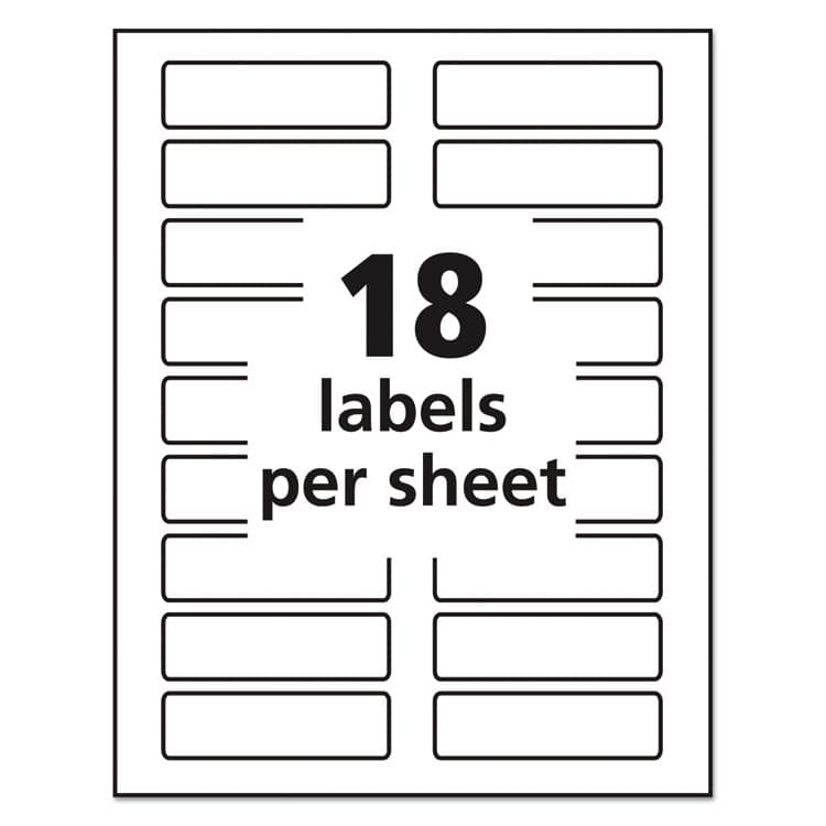 AVERY PRODUCTS CORPORATION Removable File Folder Labels with Sure Feed Technology, 0.94 x 3.44, White, 18/Sheet, 25 Sheets/Pack (AVE8425) thumbnail 4