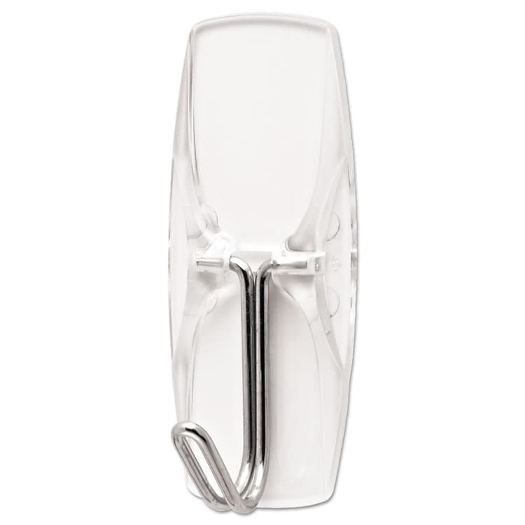 3M/COMMERCIAL TAPE DIV. Medium Clear Wire Hooks, Metal Wire, Silver/Clear, Supports 2 lb, 6/Pack (MMM17065CLRVPES) thumbnail 2