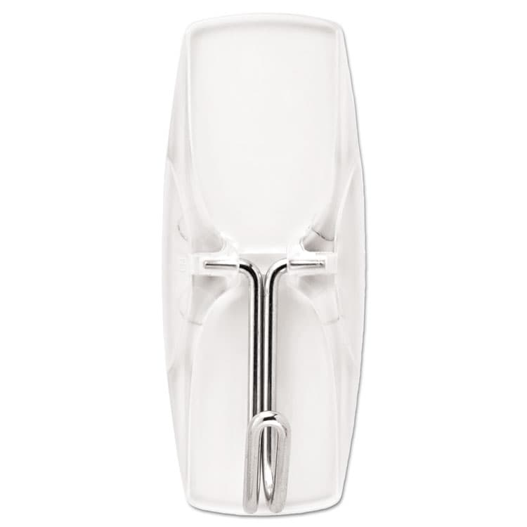 3M/COMMERCIAL TAPE DIV. Medium Clear Wire Hooks, Metal Wire, Silver/Clear, Supports 2 lb, 6/Pack (MMM17065CLRVPES) thumbnail 3