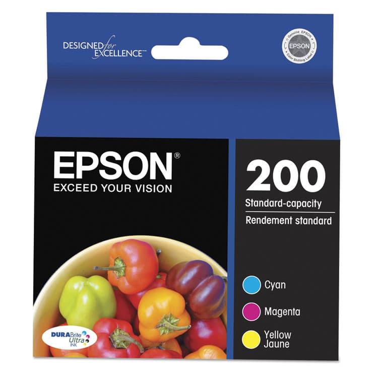 EPSON AMERICA, . T200520-S (200) DURABrite Ultra Ink, 165 Page-Yield, Cyan/Magenta/Yellow (EPST200520S)