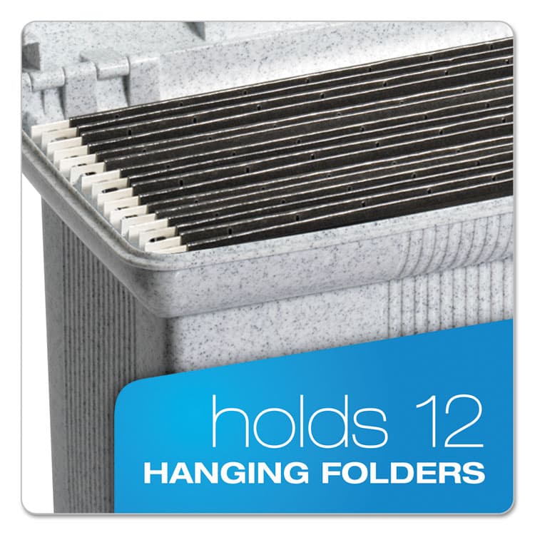 TOPS BUSINESS FORMS Portable File Boxes, Letter Files, 14.88" x 6.5" x 11.88", Granite (PFX41737) thumbnail 4