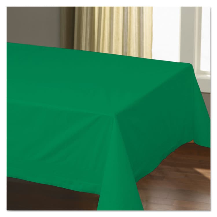 HOFFMASTER Cellutex Table Covers, Tissue/Polylined, 54" x 108", Jade Green, 25/Carton (HFM220629)