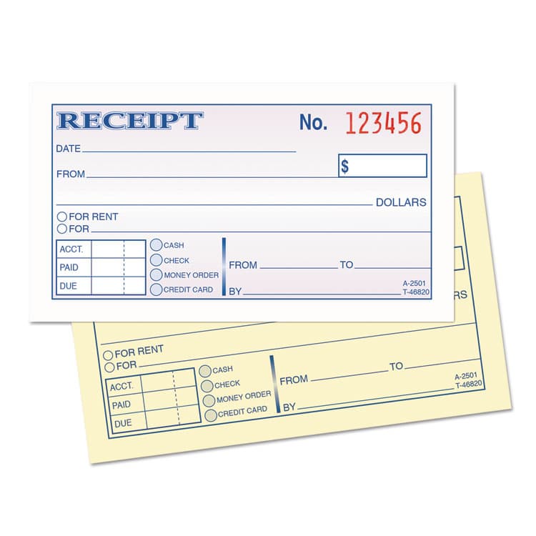 TOPS BUSINESS FORMS Money and Rent Receipt Books, Two-Part Carbonless, 4.78 x 2.75, 50 Forms Total (TOP46820) thumbnail 2