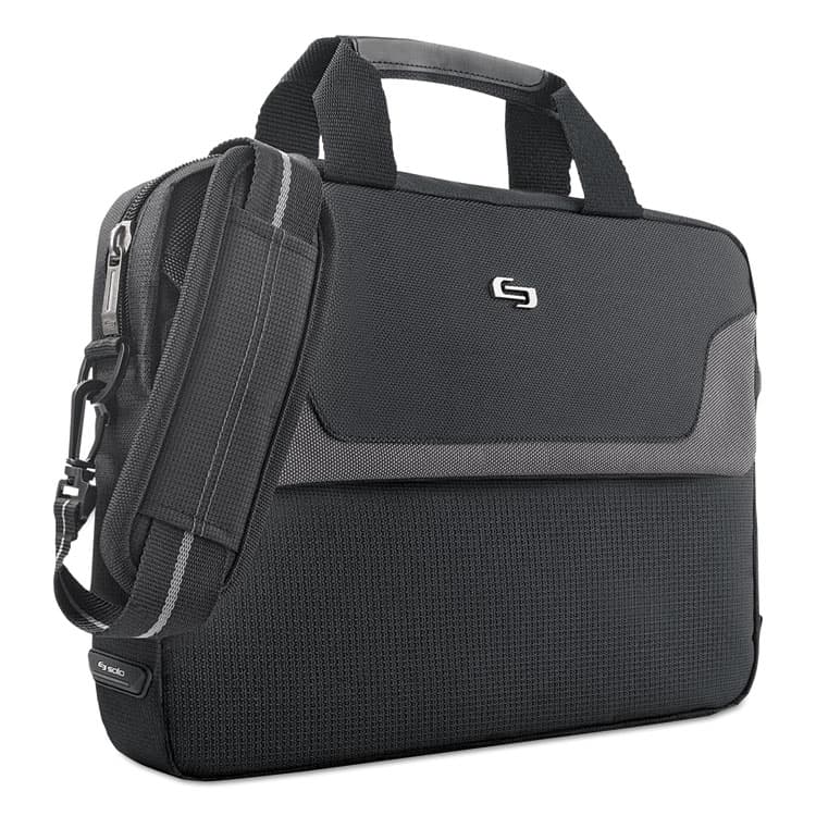 UNITED STATES LUGGAGE Pro Slim Brief, Fits Devices Up to 14.1", Polyester, 14 x 1.5 x 10.5, Black (USLCLA1124) thumbnail 2
