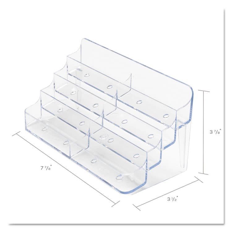DEFLECTO CORPORATION 8-Pocket Business Card Holder, Holds 400 Cards, 7.78 x 3.5 x 3.38, Plastic, Clear (DEF70801) thumbnail 4