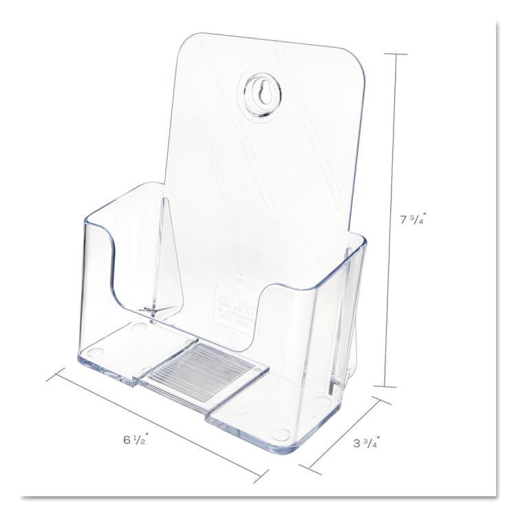 DEFLECTO CORPORATION DocuHolder for Countertop/Wall-Mount, Booklet Size, 6.5w x 3.75d x 7.75h, Clear (DEF74901) thumbnail 4