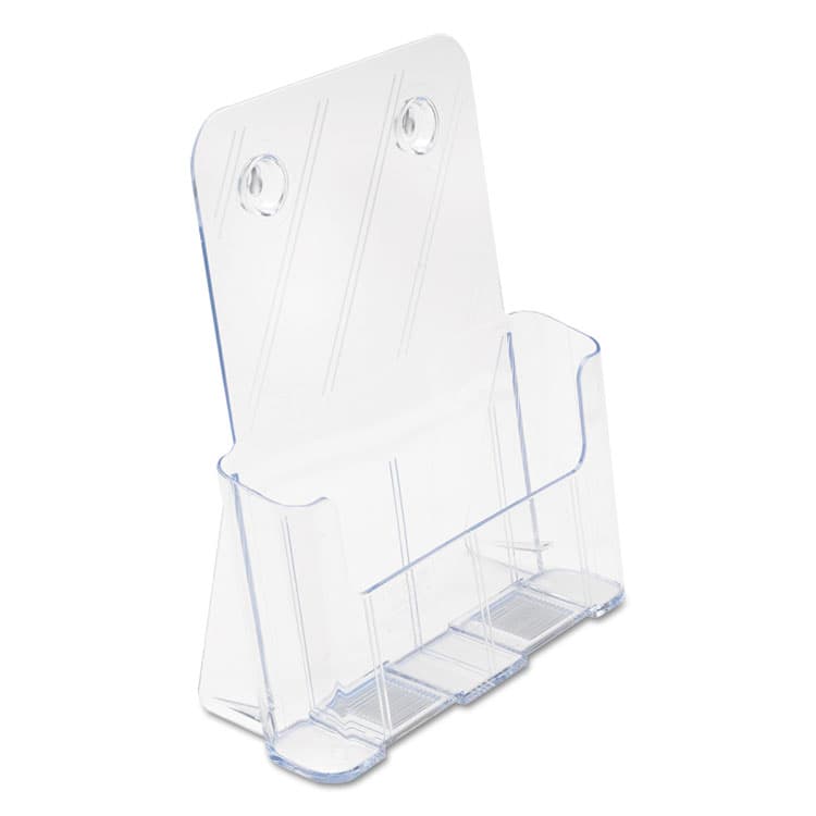 DEFLECTO CORPORATION DocuHolder for Countertop/Wall-Mount, Magazine, 9.25w x 3.75d x 10.75h, Clear (DEF77001)