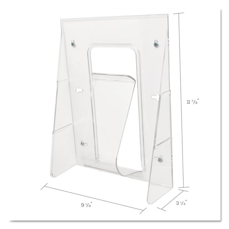 DEFLECTO CORPORATION Stand-Tall Wall-Mount Literature Rack, Magazine, 9.13w x 3.25d x 11.88h, Clear (DEF55501) thumbnail 4