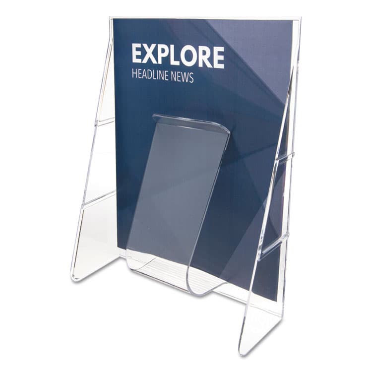 DEFLECTO CORPORATION Stand-Tall Wall-Mount Literature Rack, Magazine, 9.13w x 3.25d x 11.88h, Clear (DEF55501)