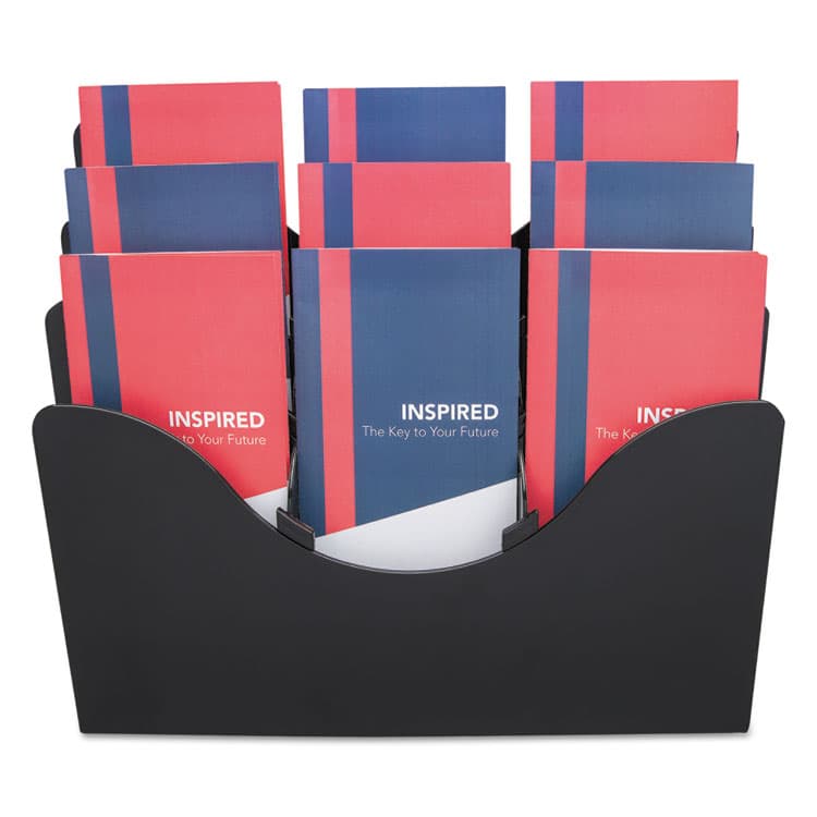 DEFLECTO CORPORATION 3-Tier Document Organizer w/6 Removable Dividers, 13.38w x 3.5d x 11.5h, Black (DEF47634) thumbnail 3