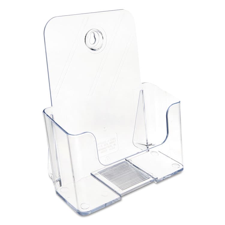 DEFLECTO CORPORATION DocuHolder for Countertop/Wall-Mount, Booklet Size, 6.5w x 3.75d x 7.75h, Clear (DEF74901)