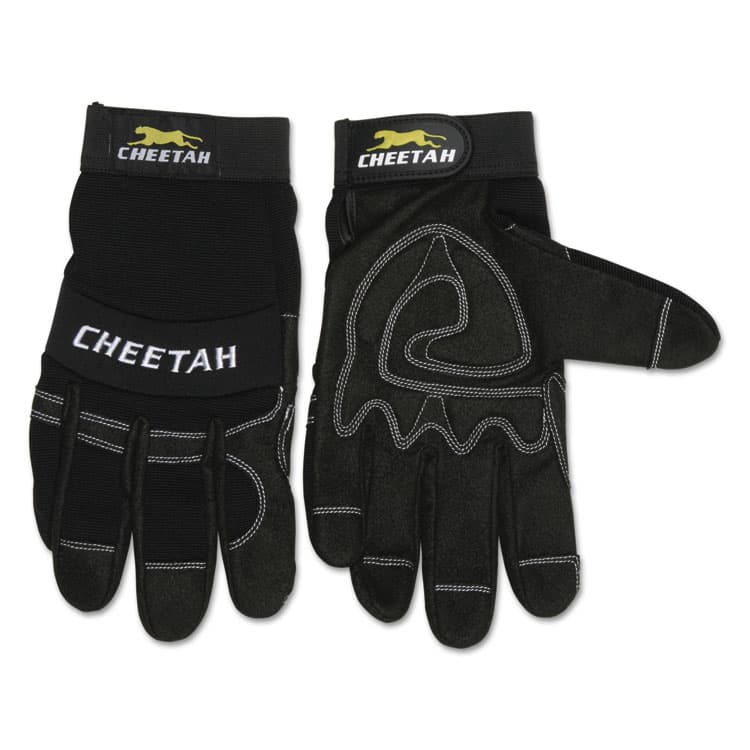 MCR SAFETY Cheetah 935CH Gloves, EN388: 2X21, 10" Long, Small, Black, Pair (CRW935CHS)