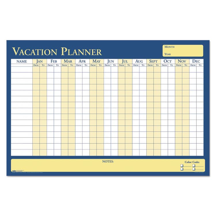 HOUSE OF DOOLITTLE 100% Recycled All-Purpose/Vacation Planner, 12-Month Planning/Scheduling Calendar, 36" x 24", Multicolor Surface (HOD639) thumbnail 3