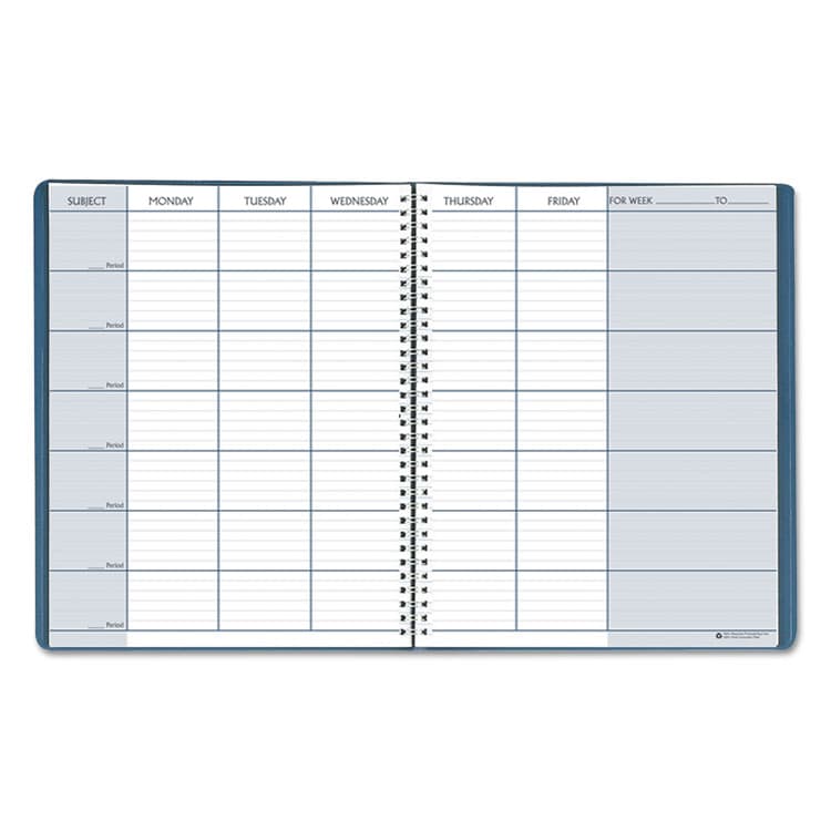 HOUSE OF DOOLITTLE Recycled Teacher's Planner, Weekly, 7 Classes, Blue Cover, 11 x 8.5 Sheets, 45-Week Span (HOD50907) thumbnail 2