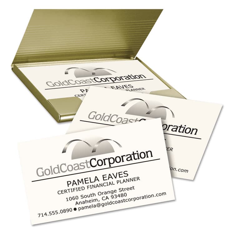 AVERY PRODUCTS CORPORATION Clean Edge Business Cards, Laser, 2 x 3.5, Ivory, 10 Cards/Sheet, 20 Sheets/Pack (AVE5876) thumbnail 3