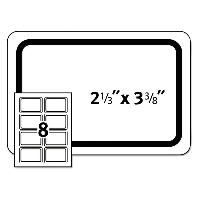 AVERY PRODUCTS CORPORATION Flexible Adhesive Name Badge Labels, 3.38 x 2.33, White/Red Border, 400/Box (AVE5095) thumbnail 4