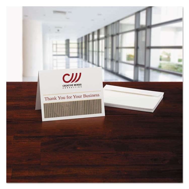 AVERY PRODUCTS CORPORATION Note Cards with Matching Envelopes, Laser, 80 lb, 4.25 x 5.5, Uncoated White, 60 Cards, 2 Cards/Sheet, 30 Sheets/Pack (AVE5315) thumbnail 2