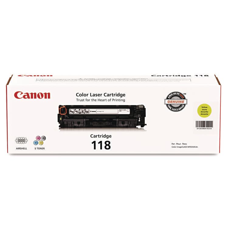 CANON USA, . 2659B001 (118) Toner, 2,900 Page-Yield, Yellow (CNM2659B001)