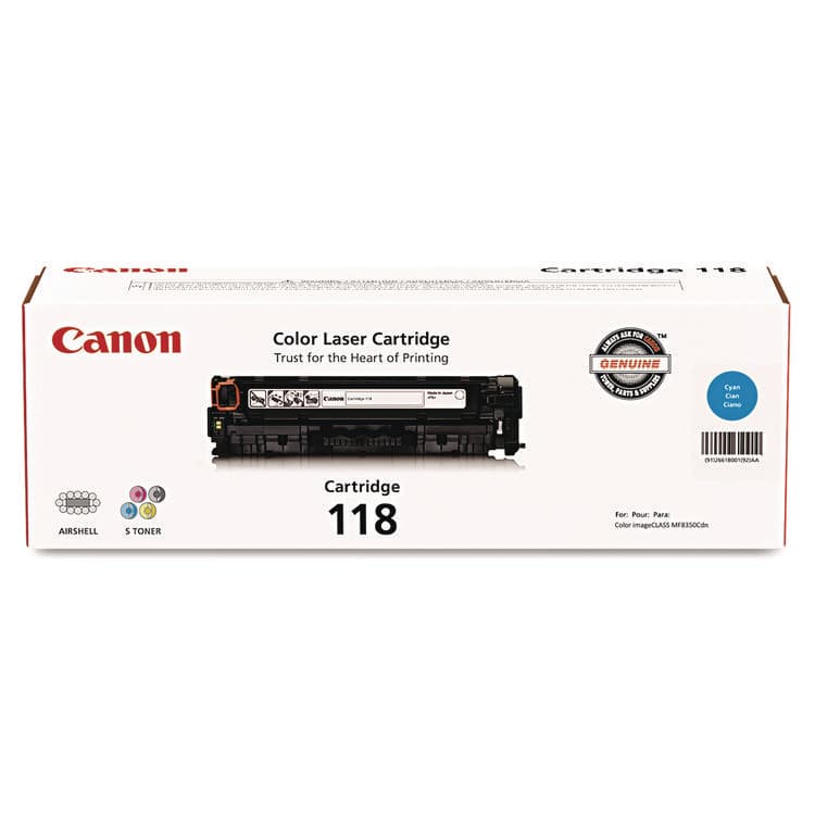 CANON USA, . 2661B001 (118) Toner, 2,900 Page-Yield, Cyan (CNM2661B001)