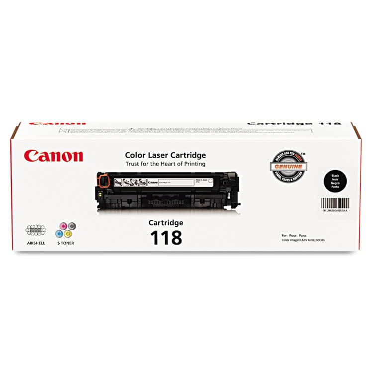 CANON USA, . 2662B001 (118) Toner, 3,400 Page-Yield, Black (CNM2662B001)